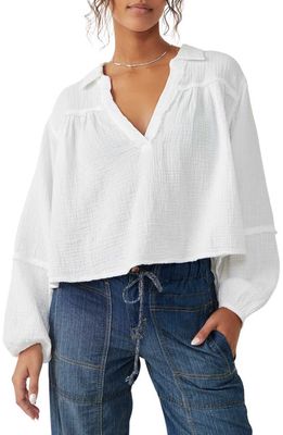 Free People Yucca Double Cloth Top in Optic White