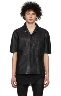 FREI-MUT Black Disguise Leather Shirt