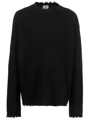 Frei-Mut distressed crew-neck jumper - Black