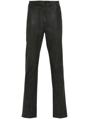 Frei-Mut Merci leather straight-leg trousers - Black
