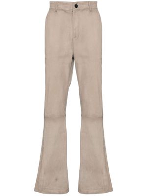 Frei-Mut Positions leather straight-leg trousers - Neutrals