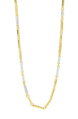 FREIDA ROTHMAN Radiance Cubic Zirconia Chain Necklace in Silver/Gold