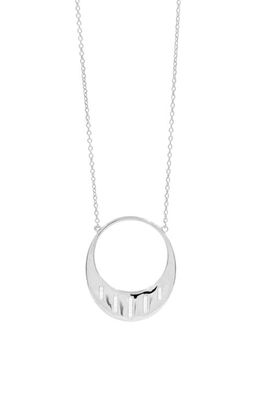 FREIDA ROTHMAN Radiance Open Pendant Necklace in Silver