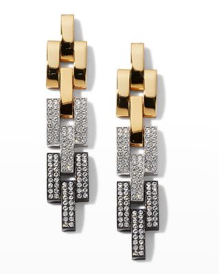 Freja Pave Earrings with Removable Links
