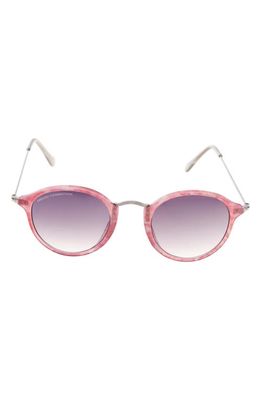 French Connection 50mm Gradient Round Sunglasses in Cranberry