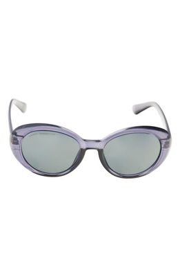 French Connection 51mm Oval Sunglasses in Navy
