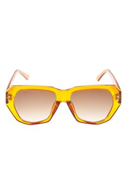 French Connection 52mm Gradient Aviator Sunglasses in Orange