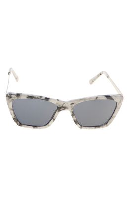French Connection 54mm Cat Eye Sunglasses in Gray Marble