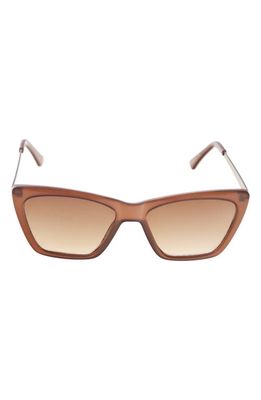 French Connection 54mm Gradient Cat Eye Sunglasses in Beige