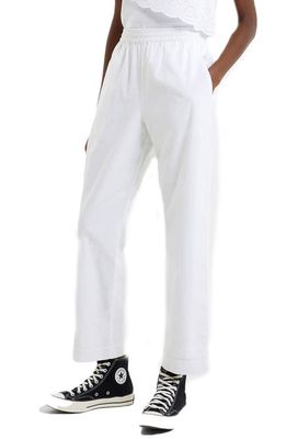 French Connection Alania Lycoell Blend Trousers in Linen White