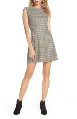 French Connection Amati Check Sundae Sleeveless A-Line Dress in Grey Multi