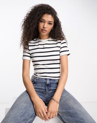 French Connection baby tee in breton stripe-Multi