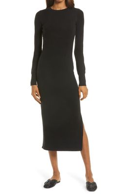French Connection Babysoft Crewneck Sweater Dress in Black