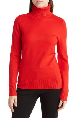 French Connection Babysoft Turtleneck Sweater in Mars Red