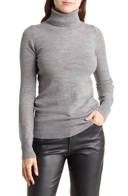 French Connection Babysoft Turtleneck Sweater in Mid Grey Melange