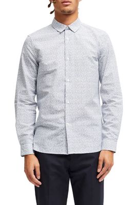 French Connection Bay Print Cotton Button-Up Shirt in 10-White Multi