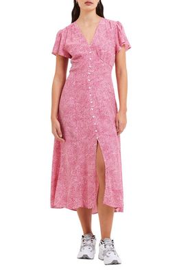 French Connection Bernice Short Sleeve Maxi Dress in Wild Rosa