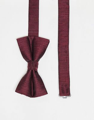 French Connection bow tie in burgundy-Red