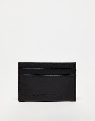 French Connection classic leather bi-fold metal bar wallet in black
