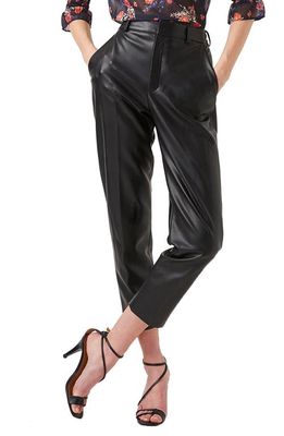 French Connection Crolenda Faux Leather Trousers in Black