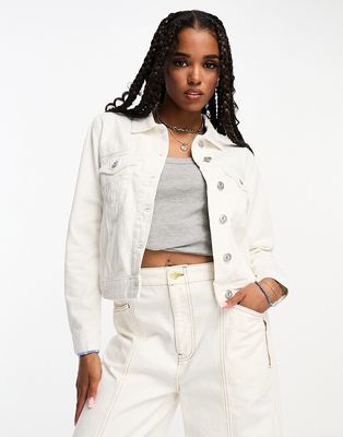 French Connection denim jacket in white