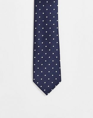 French Connection dotted tie-Navy