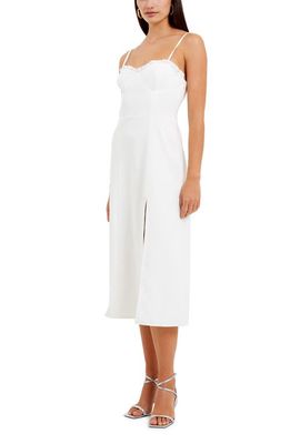 French Connection Echo Ruffle Corset Slipdress in Summer White
