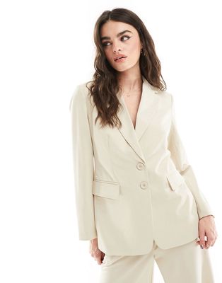 French Connection Everly suit blazer in ecru - part of a set-White