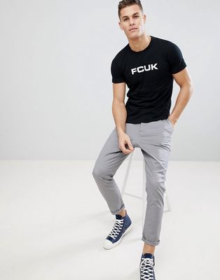 French Connection FCUK Logo T-Shirt-Black