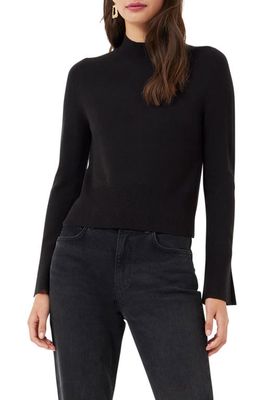 French Connection Flare Sleeve Mock Neck Sweater in Black
