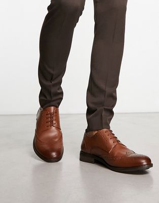French Connection formal leather brogues tan-Brown