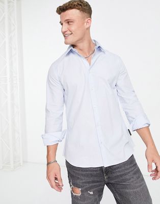 French Connection formal long sleeve shirt in soft blue