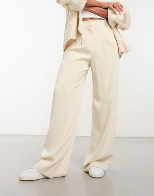 French Connection front pleat pants in camel-Neutral
