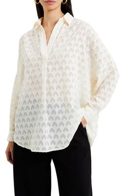French Connection Geo Burnout Top in Classic Cr