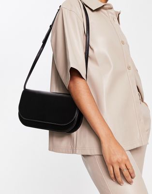 French Connection half moon crossbody bag in black