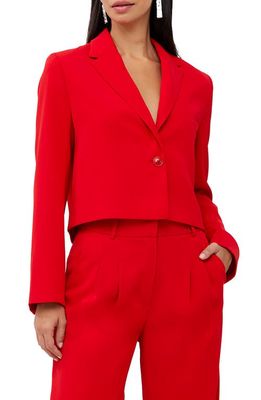 French Connection Harry Crop Blazer in 60-Royal Scarlet