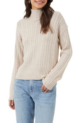 French Connection Jacqueline Cable Knit Sweater in Light Oatmeal