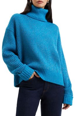 French Connection Jayla Turtleneck Sweater in Blue Jewel