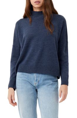 French Connection Jeanie Babysoft Mock Neck Sweater in Navy Mel