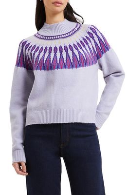 French Connection Jolee Fair Isle Sweater in Cosmic Sky