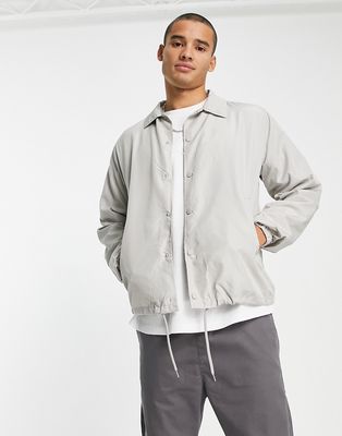 French Connection lightweight coach jacket in stone-Neutral