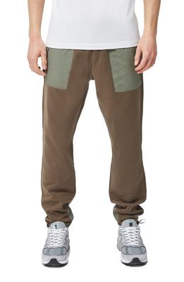 French Connection Lightweight Cotton Blend Joggers in Dusty Olive