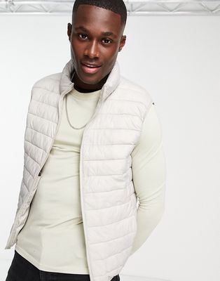 French Connection lightweight vest in cream-Neutral