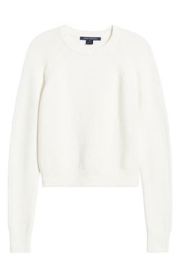 French Connection Lillie Mozart Crewneck Cotton Sweater in Summer White