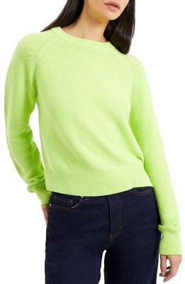 French Connection Lily Mozart Cotton Sweater in Sharp Green