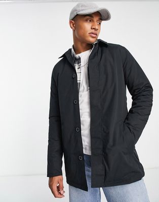 French Connection lined classic trench jacket in black