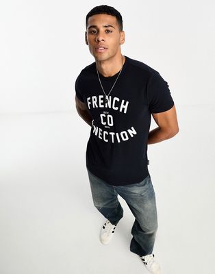 French Connection logo T-shirt in navy