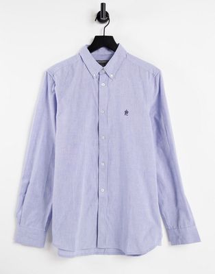 French Connection long sleeve oxford shirt in sky blue-Blues