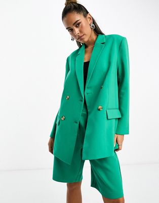 French Connection luxe tailored blazer in emerald green - part of a set