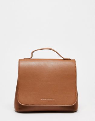 French Connection multi function backpack in tan-Brown